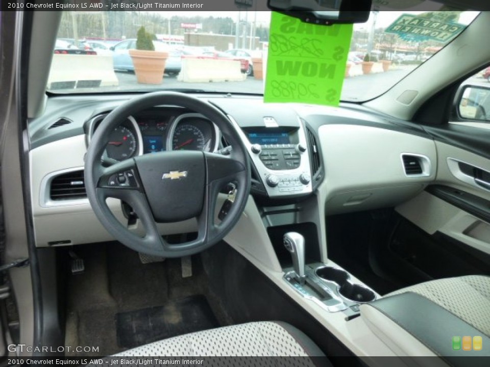Jet Black/Light Titanium Interior Dashboard for the 2010 Chevrolet Equinox LS AWD #78256336