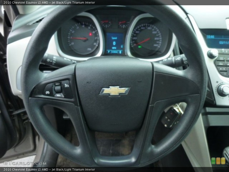 Jet Black/Light Titanium Interior Steering Wheel for the 2010 Chevrolet Equinox LS AWD #78256400