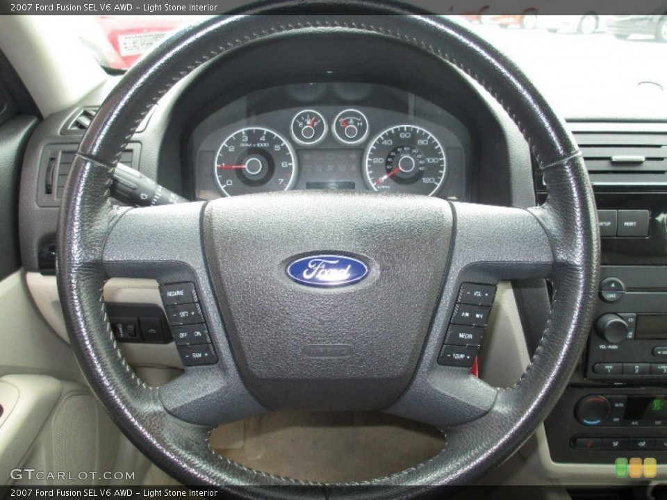 Light Stone Interior Steering Wheel for the 2007 Ford Fusion SEL V6 AWD #78256787