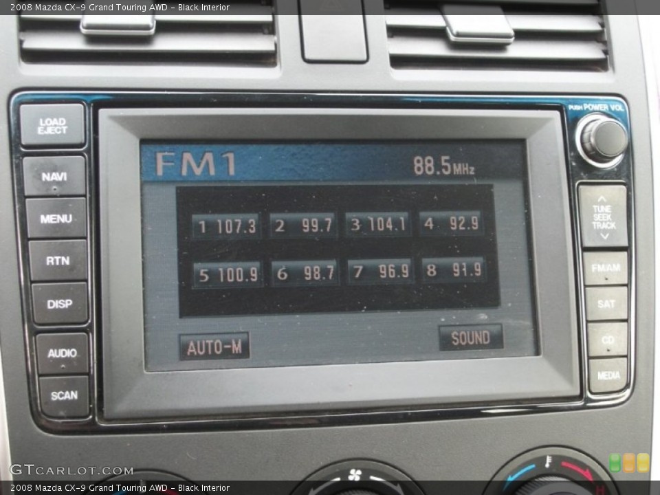 Black Interior Controls for the 2008 Mazda CX-9 Grand Touring AWD #78257062