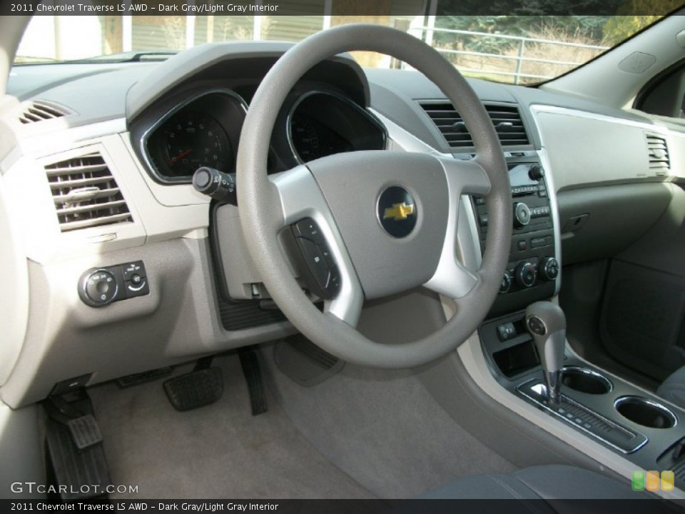Dark Gray/Light Gray Interior Dashboard for the 2011 Chevrolet Traverse LS AWD #78257610