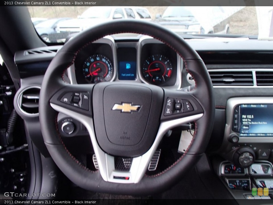 Black Interior Steering Wheel for the 2013 Chevrolet Camaro ZL1 Convertible #78259094