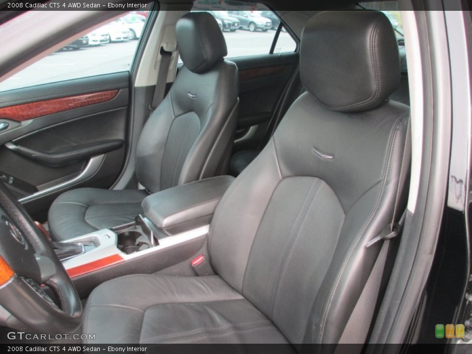 Ebony Interior Front Seat for the 2008 Cadillac CTS 4 AWD Sedan #78259825