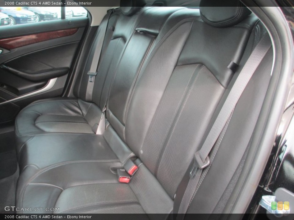 Ebony Interior Rear Seat for the 2008 Cadillac CTS 4 AWD Sedan #78259846