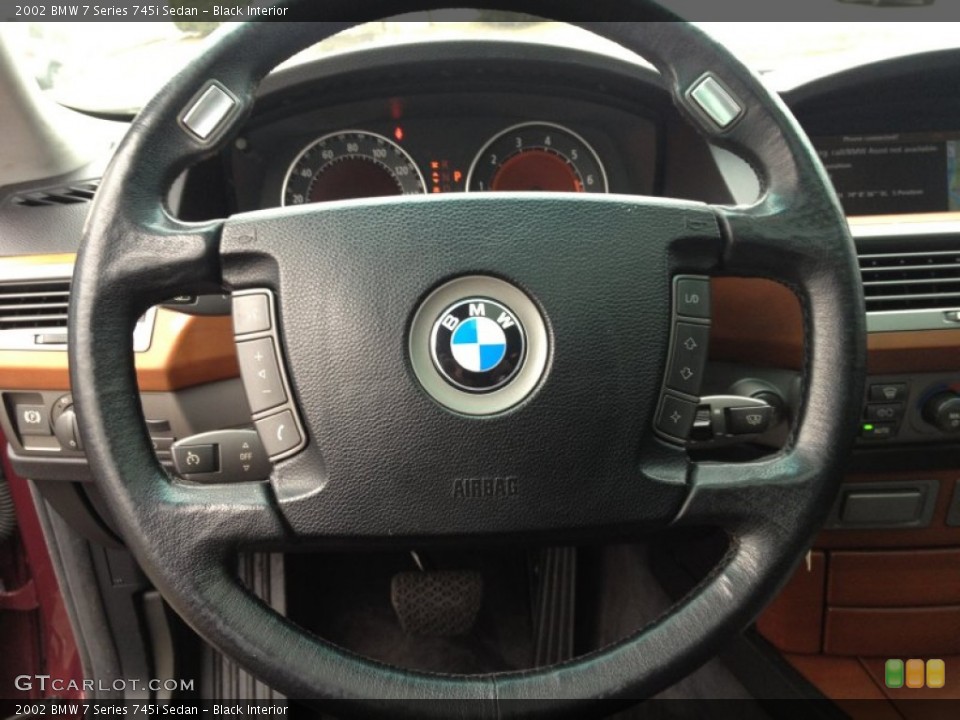 Black Interior Steering Wheel for the 2002 BMW 7 Series 745i Sedan #78260038