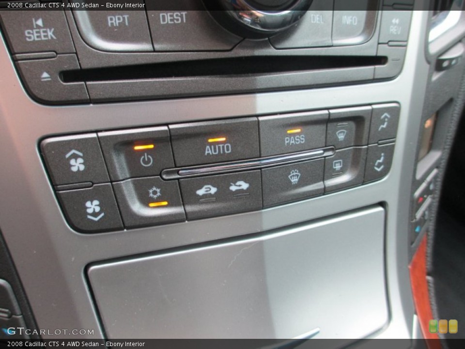Ebony Interior Controls for the 2008 Cadillac CTS 4 AWD Sedan #78260047