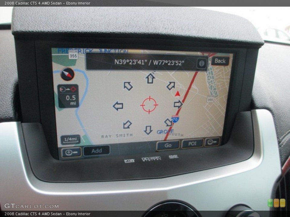 Ebony Interior Navigation for the 2008 Cadillac CTS 4 AWD Sedan #78260080