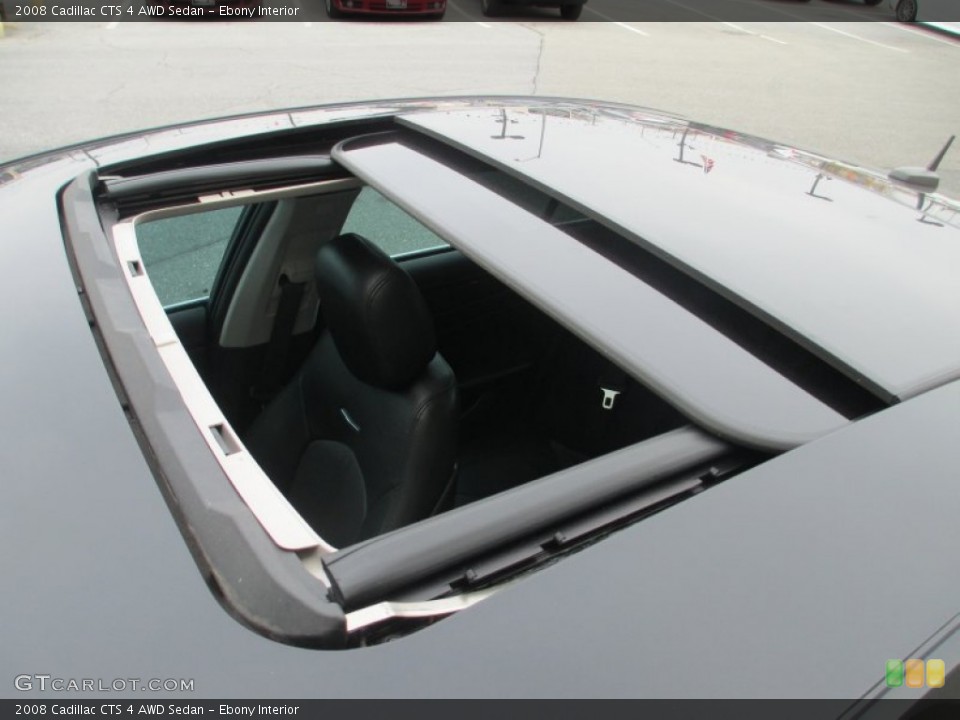 Ebony Interior Sunroof for the 2008 Cadillac CTS 4 AWD Sedan #78260219