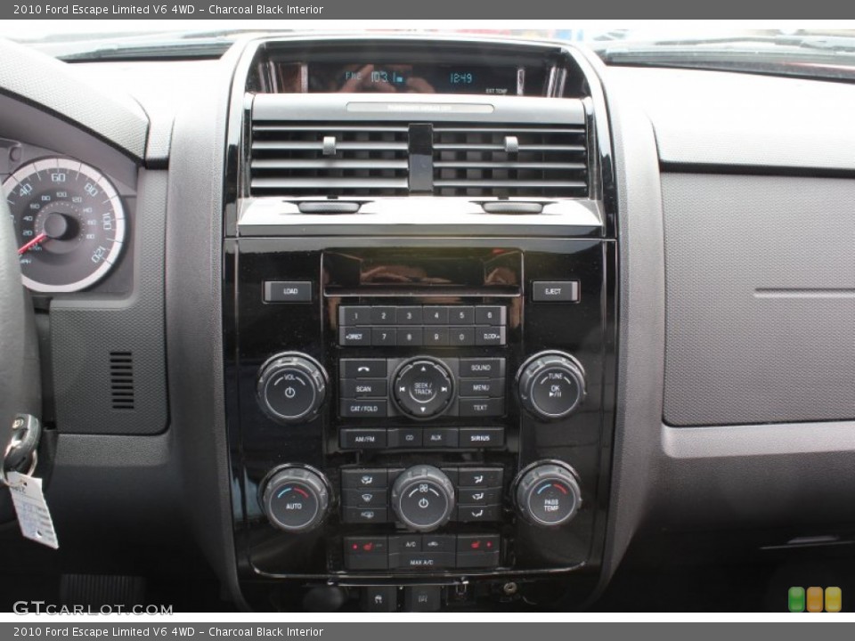 Charcoal Black Interior Controls for the 2010 Ford Escape Limited V6 4WD #78260446
