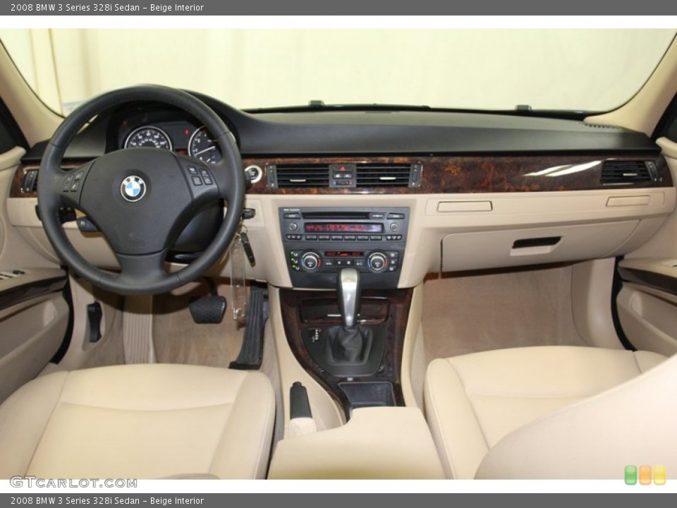 Beige Interior Dashboard for the 2008 BMW 3 Series 328i Sedan #78260798