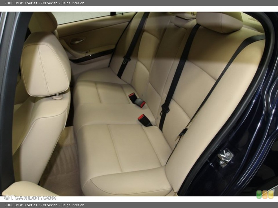 Beige Interior Rear Seat for the 2008 BMW 3 Series 328i Sedan #78260917