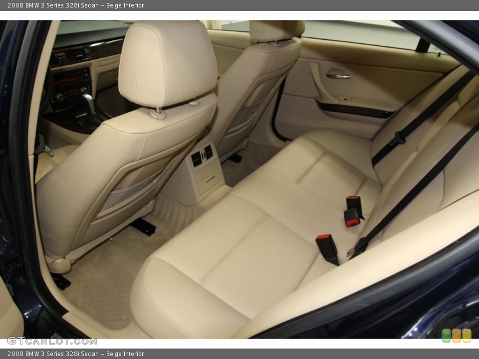 Beige Interior Rear Seat for the 2008 BMW 3 Series 328i Sedan #78261052