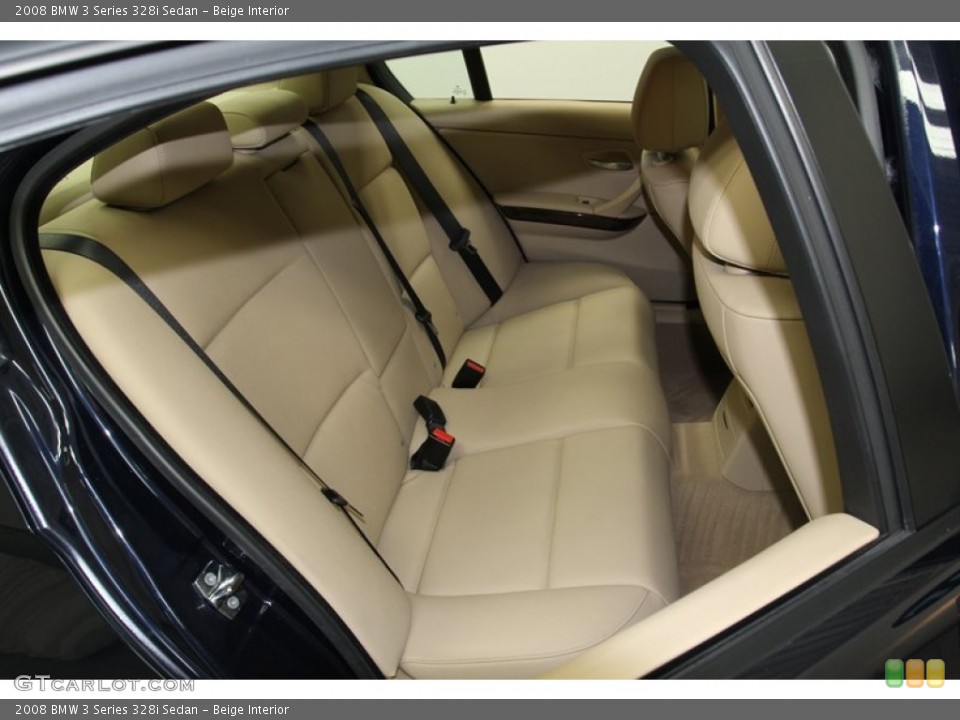 Beige Interior Rear Seat for the 2008 BMW 3 Series 328i Sedan #78261142