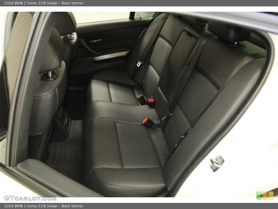 Black Interior Rear Seat for the 2009 BMW 3 Series 328i Sedan #78261409