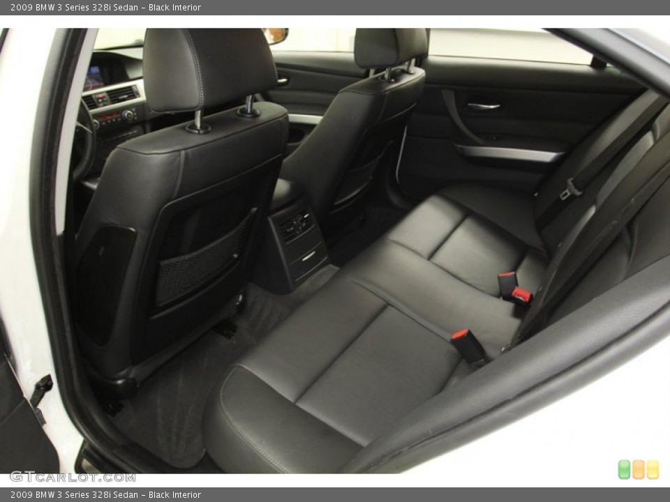 Black Interior Rear Seat for the 2009 BMW 3 Series 328i Sedan #78261574