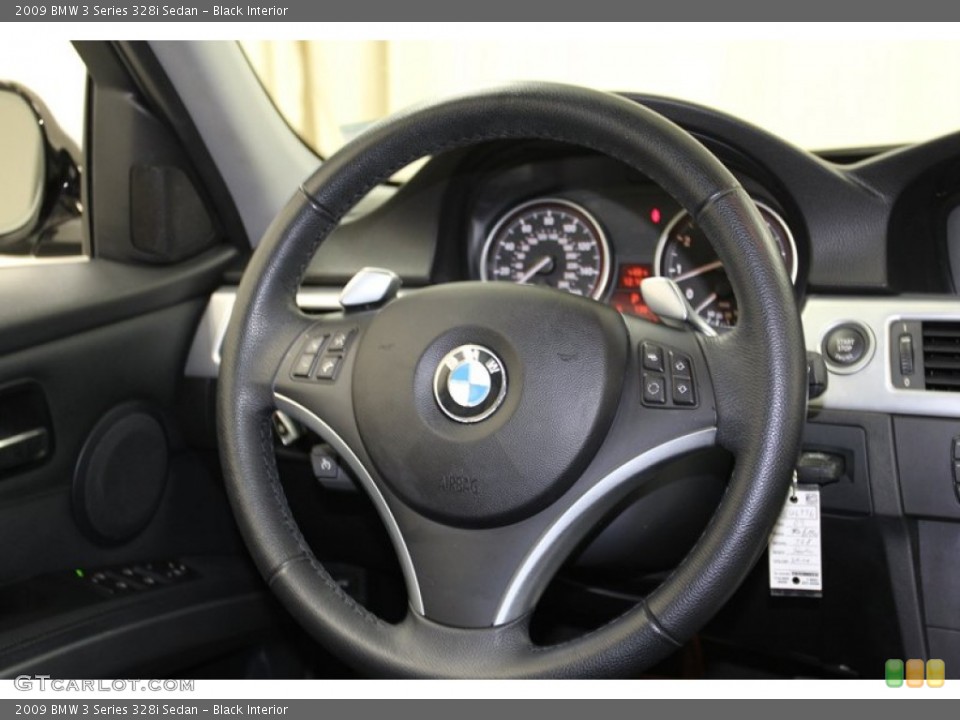 Black Interior Steering Wheel for the 2009 BMW 3 Series 328i Sedan #78261598