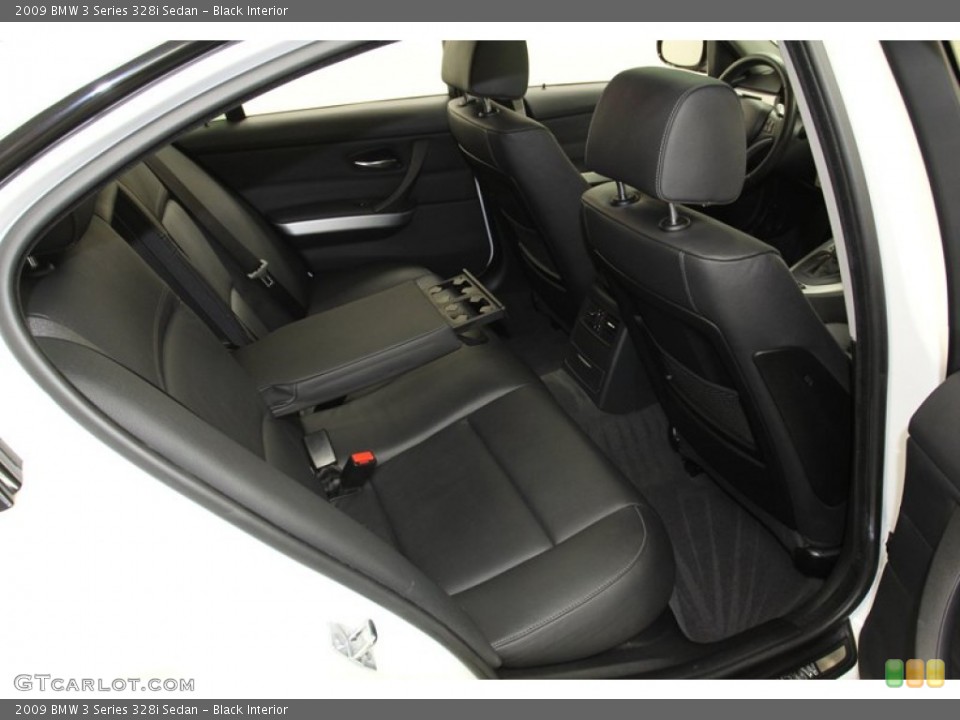 Black Interior Rear Seat for the 2009 BMW 3 Series 328i Sedan #78261641