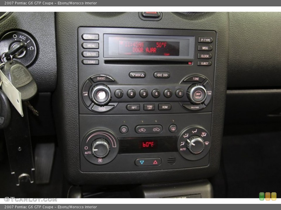 Ebony/Morocco Interior Controls for the 2007 Pontiac G6 GTP Coupe #78262011