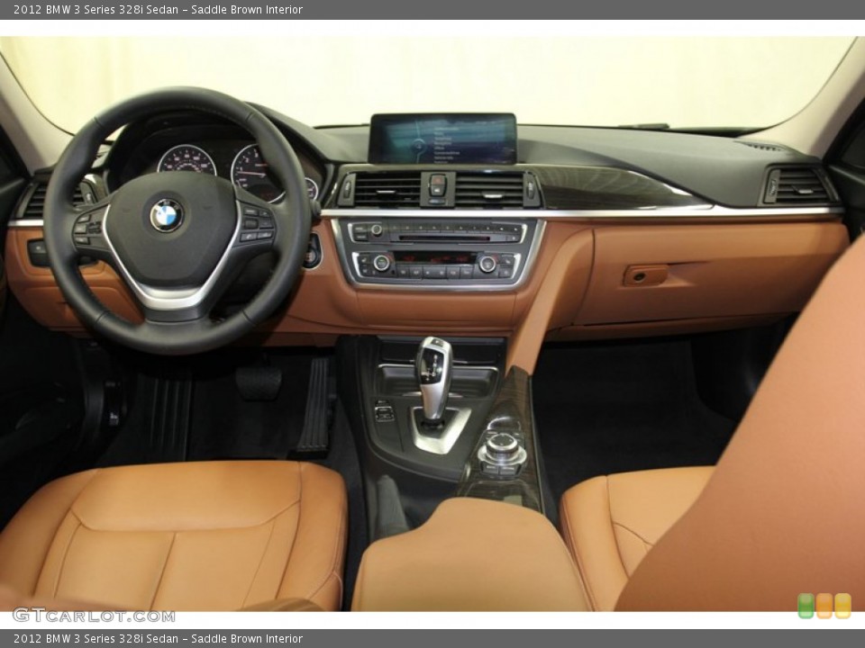 Saddle Brown Interior Dashboard for the 2012 BMW 3 Series 328i Sedan #78263042