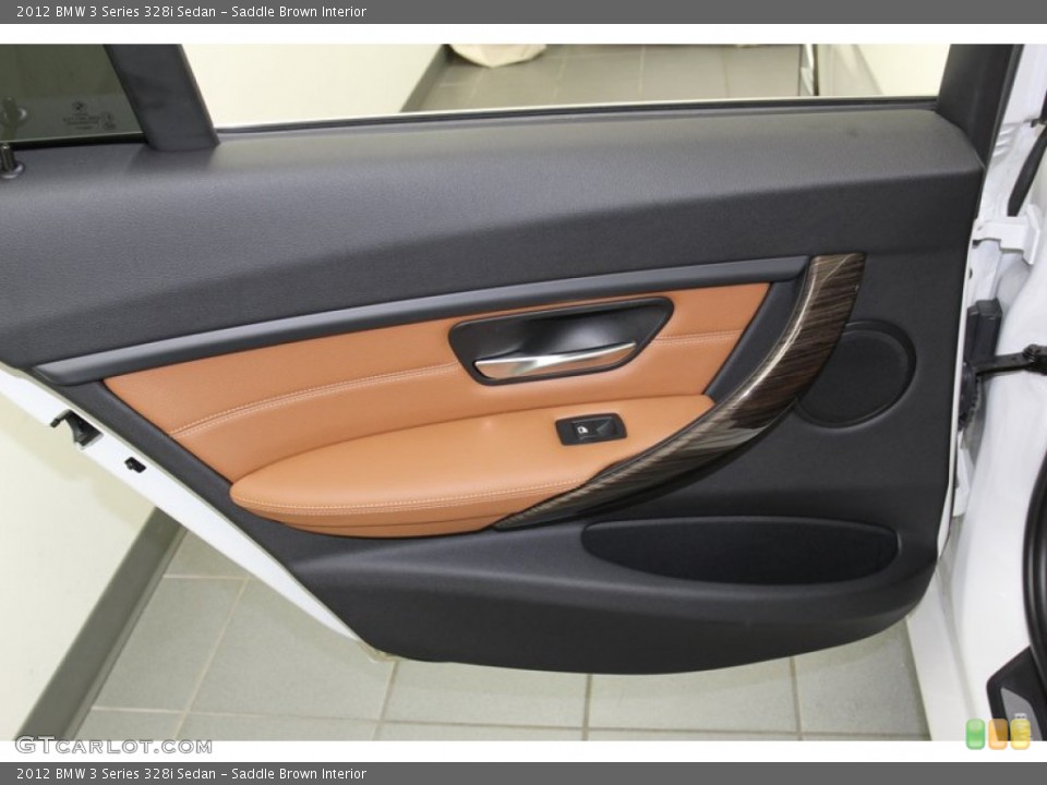 Saddle Brown Interior Door Panel for the 2012 BMW 3 Series 328i Sedan #78263362