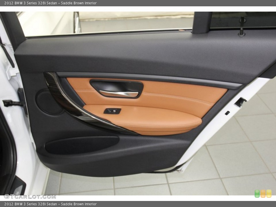Saddle Brown Interior Door Panel for the 2012 BMW 3 Series 328i Sedan #78263431