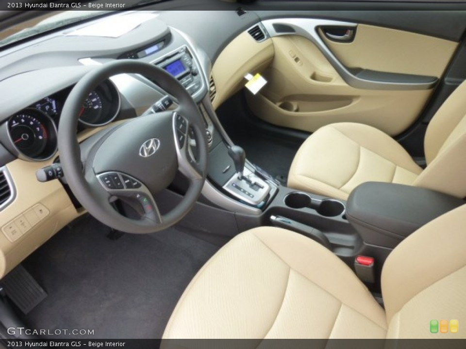 Beige Interior Prime Interior for the 2013 Hyundai Elantra GLS #78263674