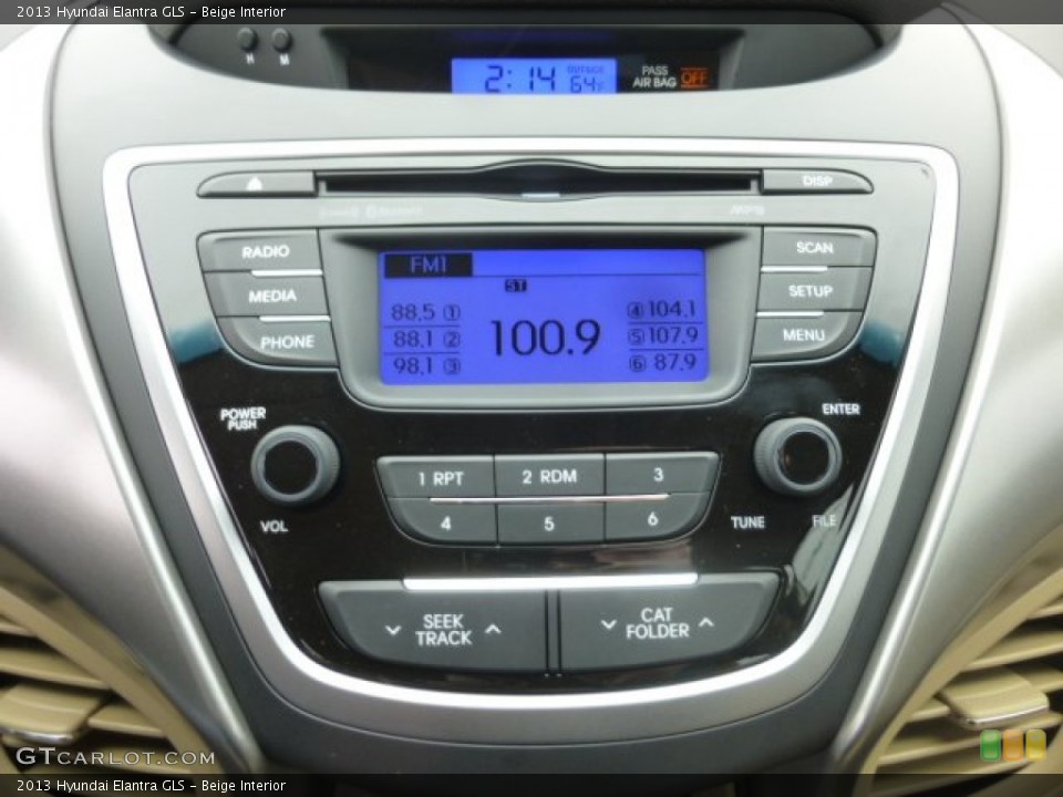 Beige Interior Controls for the 2013 Hyundai Elantra GLS #78263683