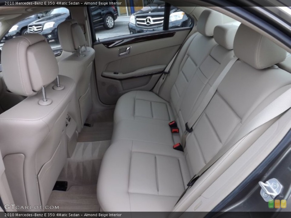 Almond Beige Interior Rear Seat for the 2010 Mercedes-Benz E 350 4Matic Sedan #78263851