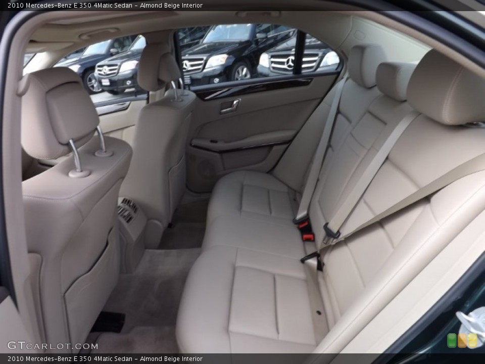 Almond Beige Interior Rear Seat for the 2010 Mercedes-Benz E 350 4Matic Sedan #78263944