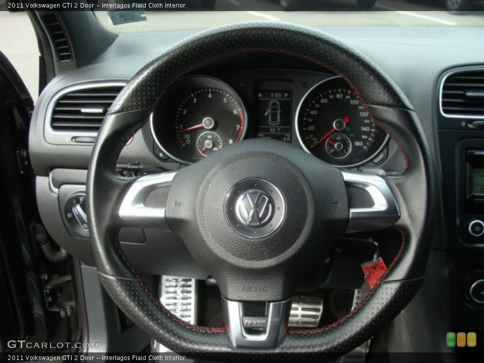 Interlagos Plaid Cloth Interior Steering Wheel for the 2011 Volkswagen GTI 2 Door #78264109