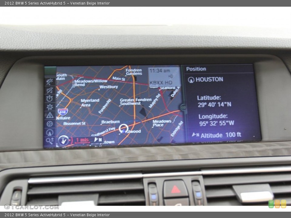 Venetian Beige Interior Navigation for the 2012 BMW 5 Series ActiveHybrid 5 #78264315