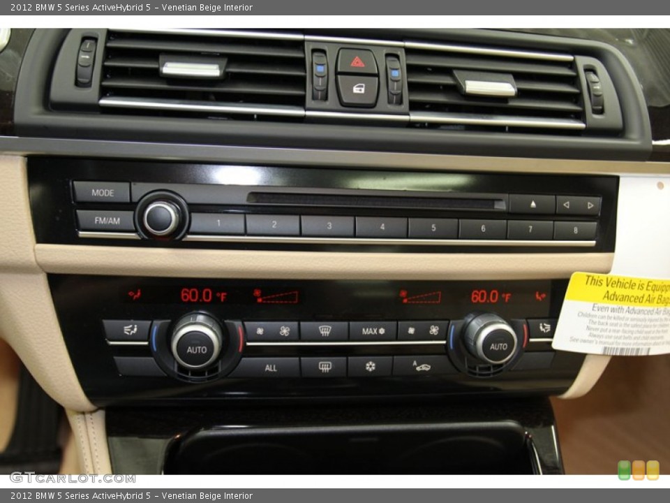 Venetian Beige Interior Controls for the 2012 BMW 5 Series ActiveHybrid 5 #78264326