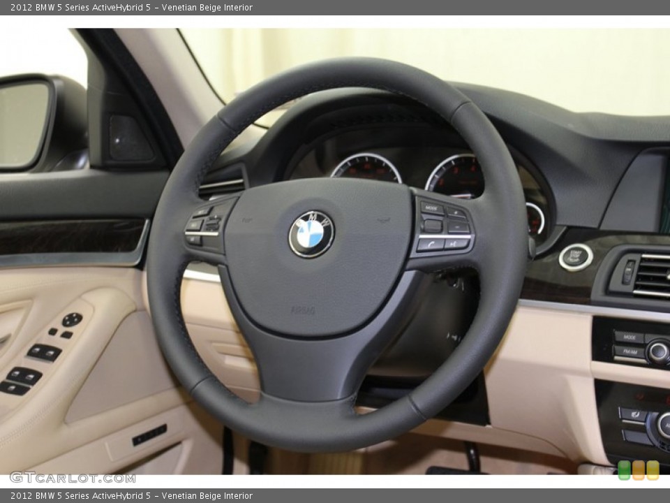 Venetian Beige Interior Steering Wheel for the 2012 BMW 5 Series ActiveHybrid 5 #78264388