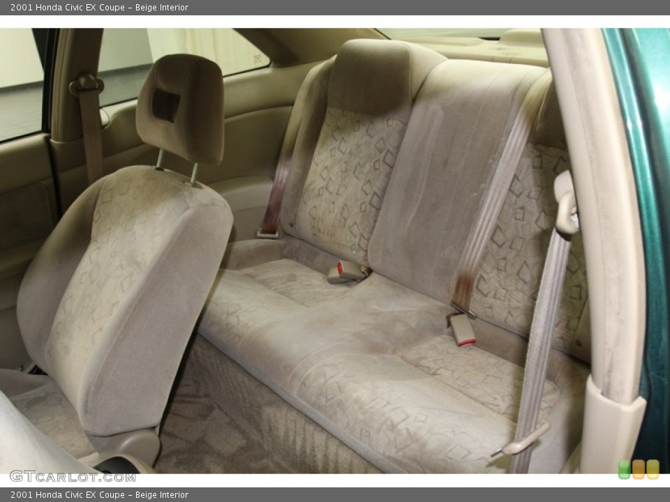 Beige Interior Rear Seat for the 2001 Honda Civic EX Coupe #78264724