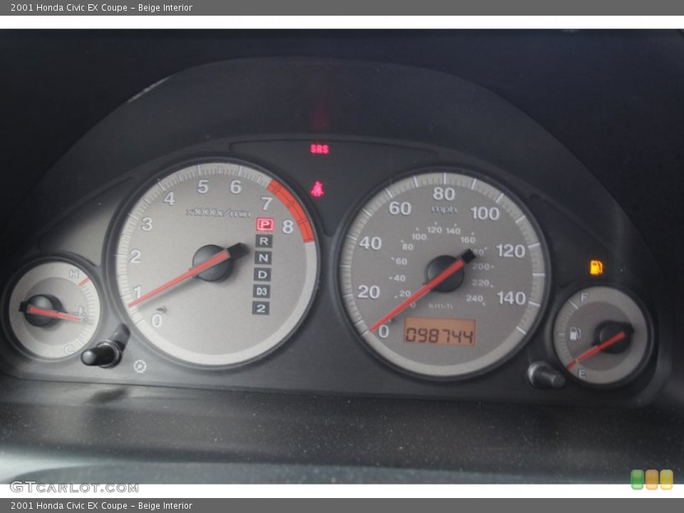 Beige Interior Gauges for the 2001 Honda Civic EX Coupe #78264823
