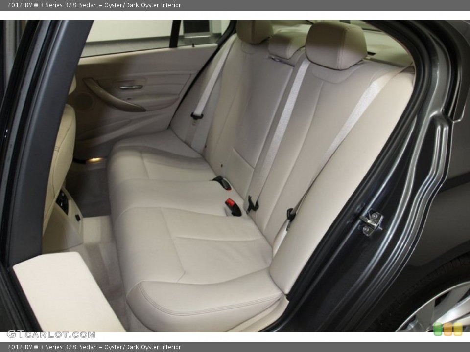 Oyster/Dark Oyster Interior Rear Seat for the 2012 BMW 3 Series 328i Sedan #78270190