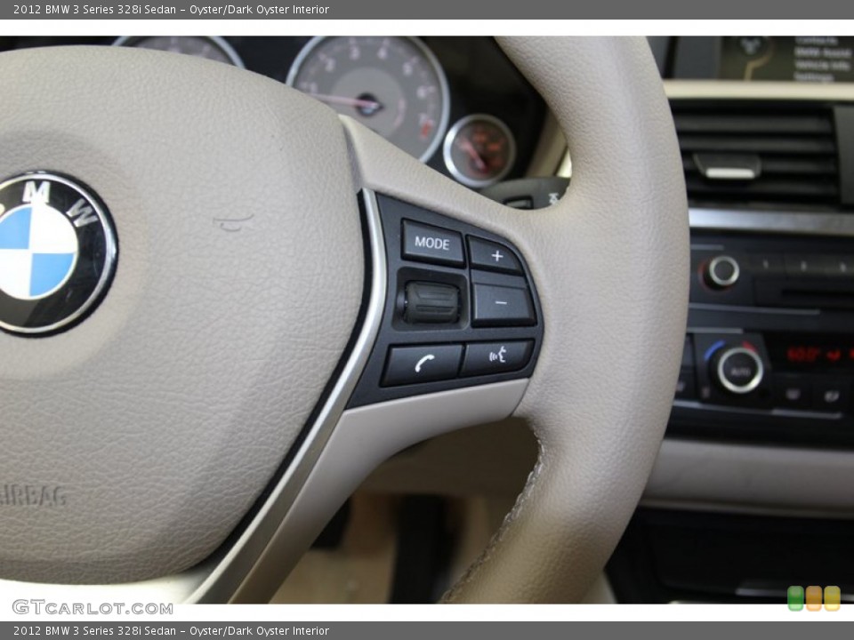 Oyster/Dark Oyster Interior Controls for the 2012 BMW 3 Series 328i Sedan #78270561