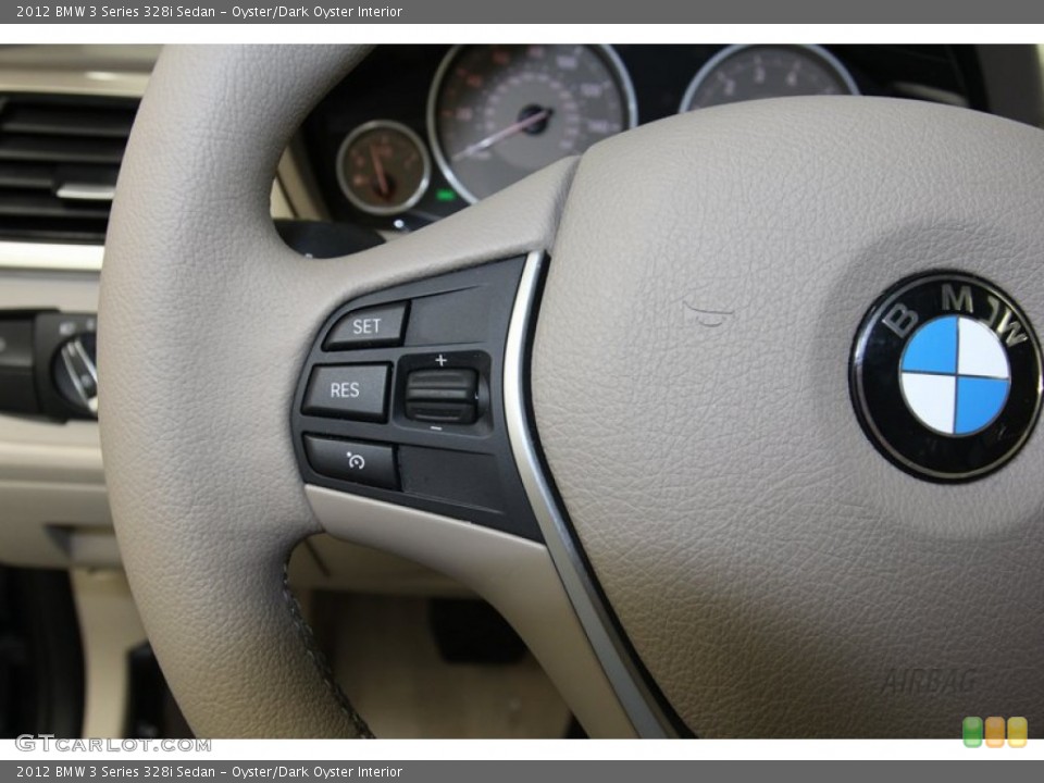 Oyster/Dark Oyster Interior Controls for the 2012 BMW 3 Series 328i Sedan #78270594
