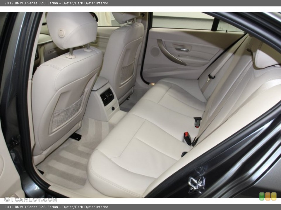 Oyster/Dark Oyster Interior Rear Seat for the 2012 BMW 3 Series 328i Sedan #78270640