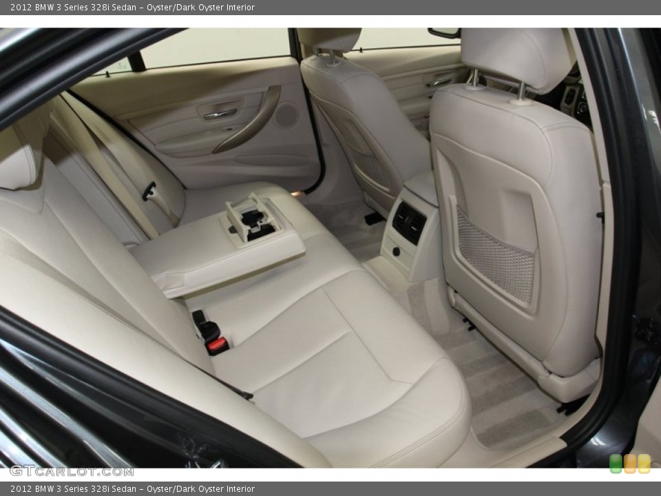 Oyster/Dark Oyster Interior Rear Seat for the 2012 BMW 3 Series 328i Sedan #78270787