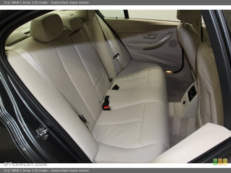 Oyster/Dark Oyster Interior Rear Seat for the 2012 BMW 3 Series 328i Sedan #78270832