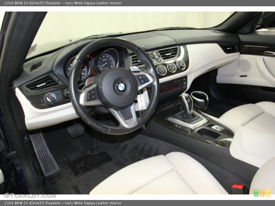 Ivory White Nappa Leather Interior Photo for the 2009 BMW Z4 sDrive35i Roadster #78271096