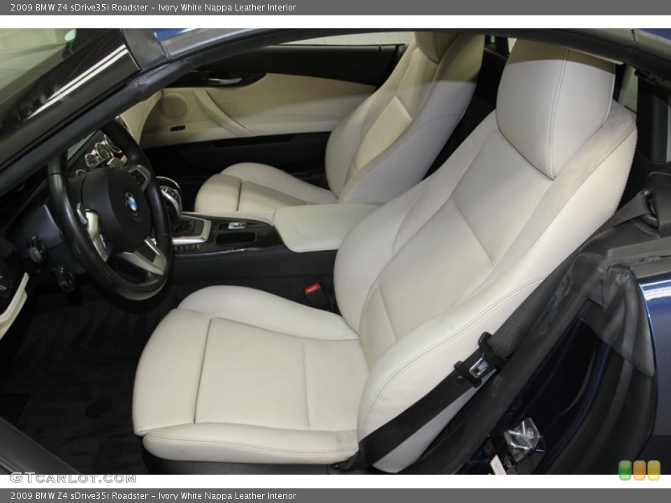 Ivory White Nappa Leather Interior Front Seat for the 2009 BMW Z4 sDrive35i Roadster #78271318