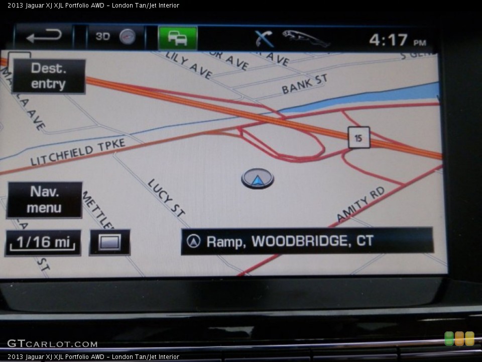 London Tan/Jet Interior Navigation for the 2013 Jaguar XJ XJL Portfolio AWD #78273685