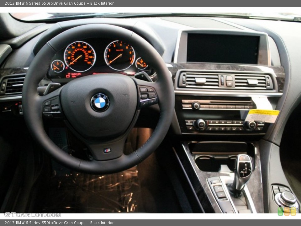 Black Interior Dashboard for the 2013 BMW 6 Series 650i xDrive Gran Coupe #78273751