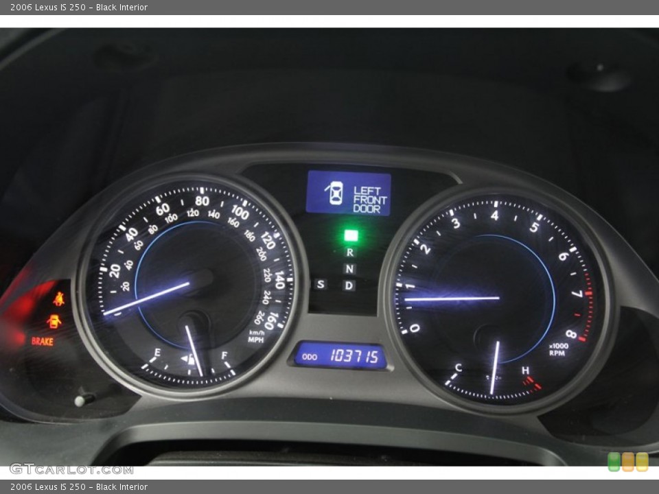 Black Interior Gauges for the 2006 Lexus IS 250 #78273919