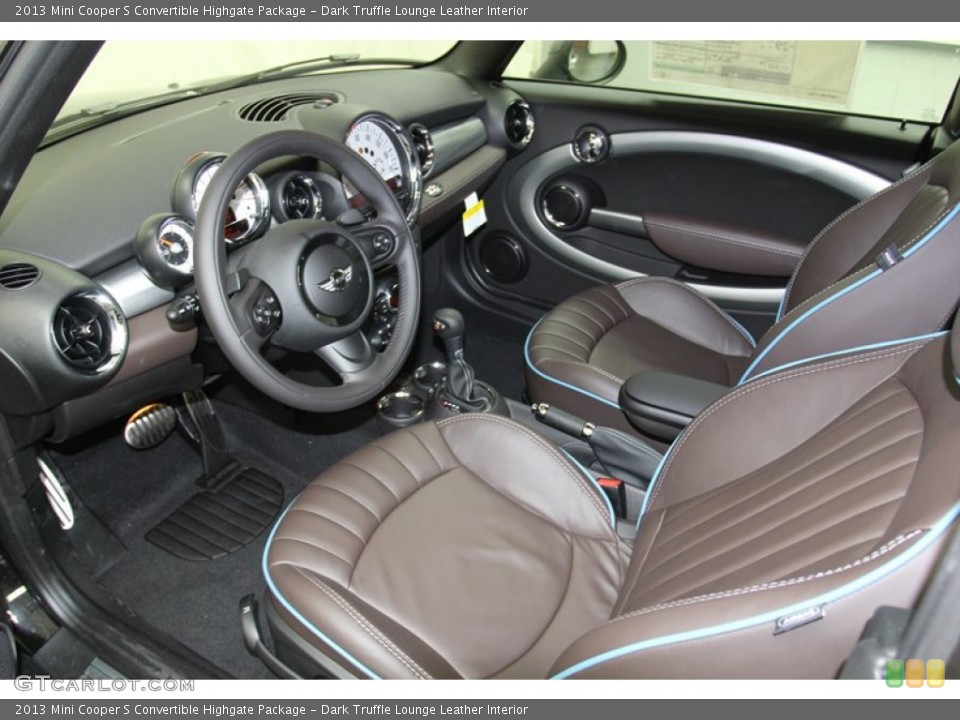 Dark Truffle Lounge Leather Interior Photo for the 2013 Mini Cooper S Convertible Highgate Package #78273994