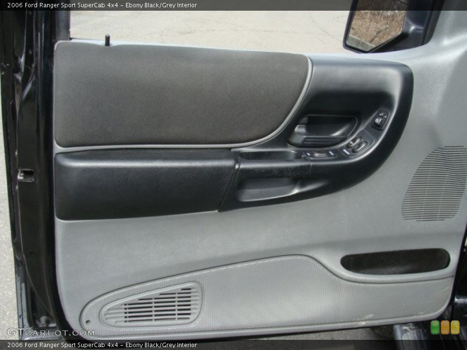 Ebony Black/Grey Interior Door Panel for the 2006 Ford Ranger Sport SuperCab 4x4 #78274006