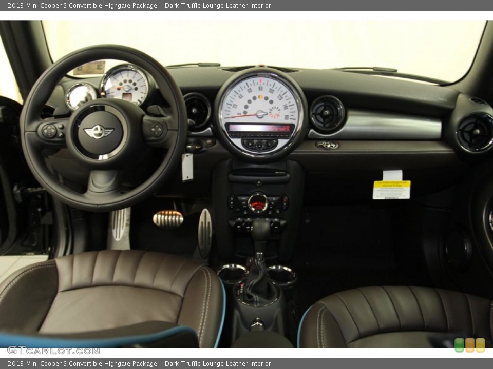 Dark Truffle Lounge Leather Interior Dashboard for the 2013 Mini Cooper S Convertible Highgate Package #78274012