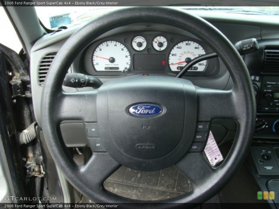 Ebony Black/Grey Interior Steering Wheel for the 2006 Ford Ranger Sport SuperCab 4x4 #78274093